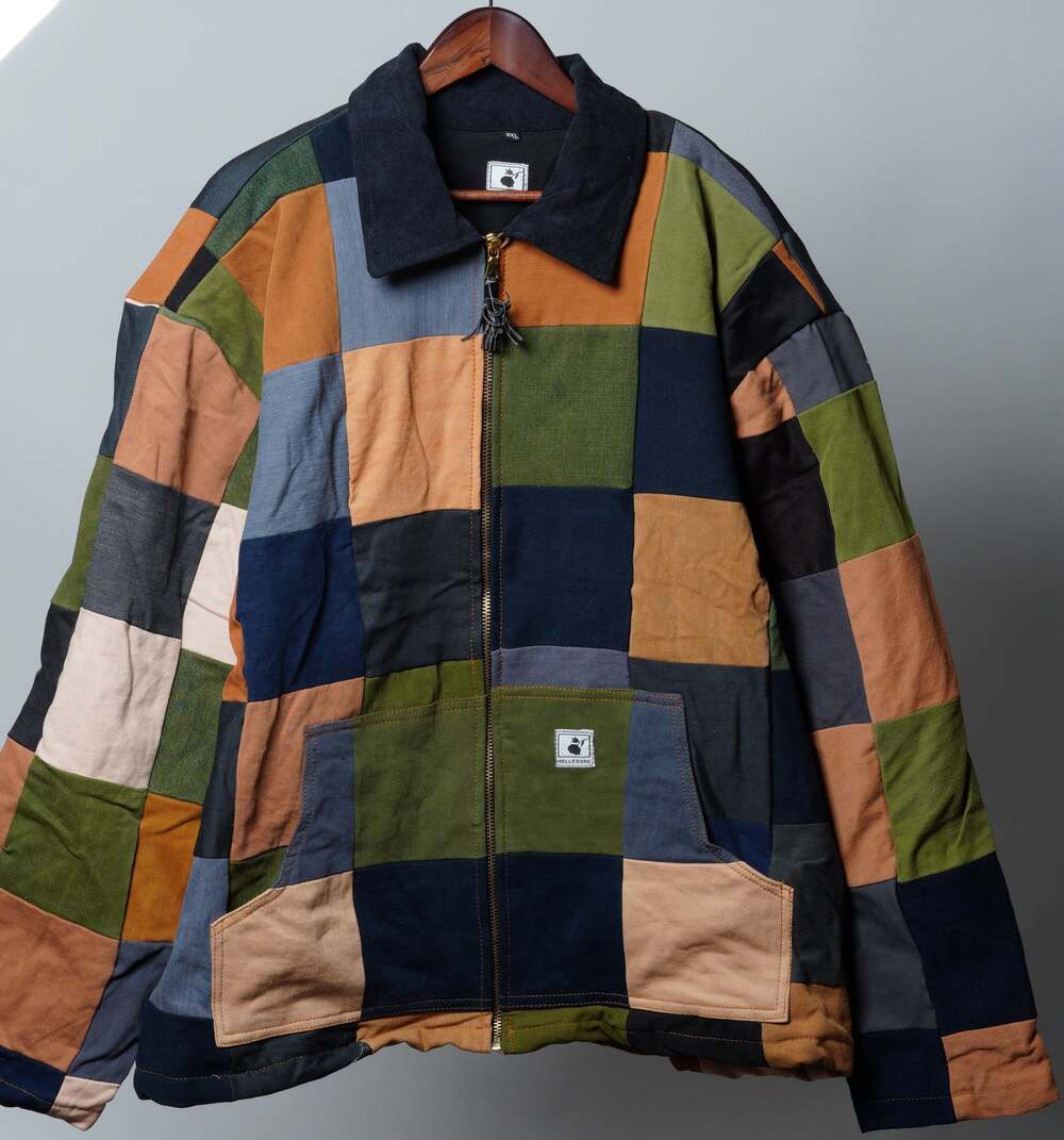 Upcycled Patchwork Jacket Size 3XL